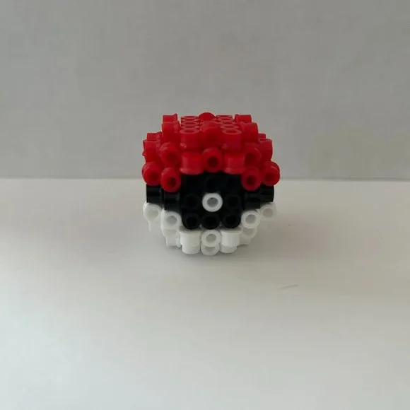 Pokeball Hama Beads 3d Hand Crafted Other 3d Perler Bead Creation